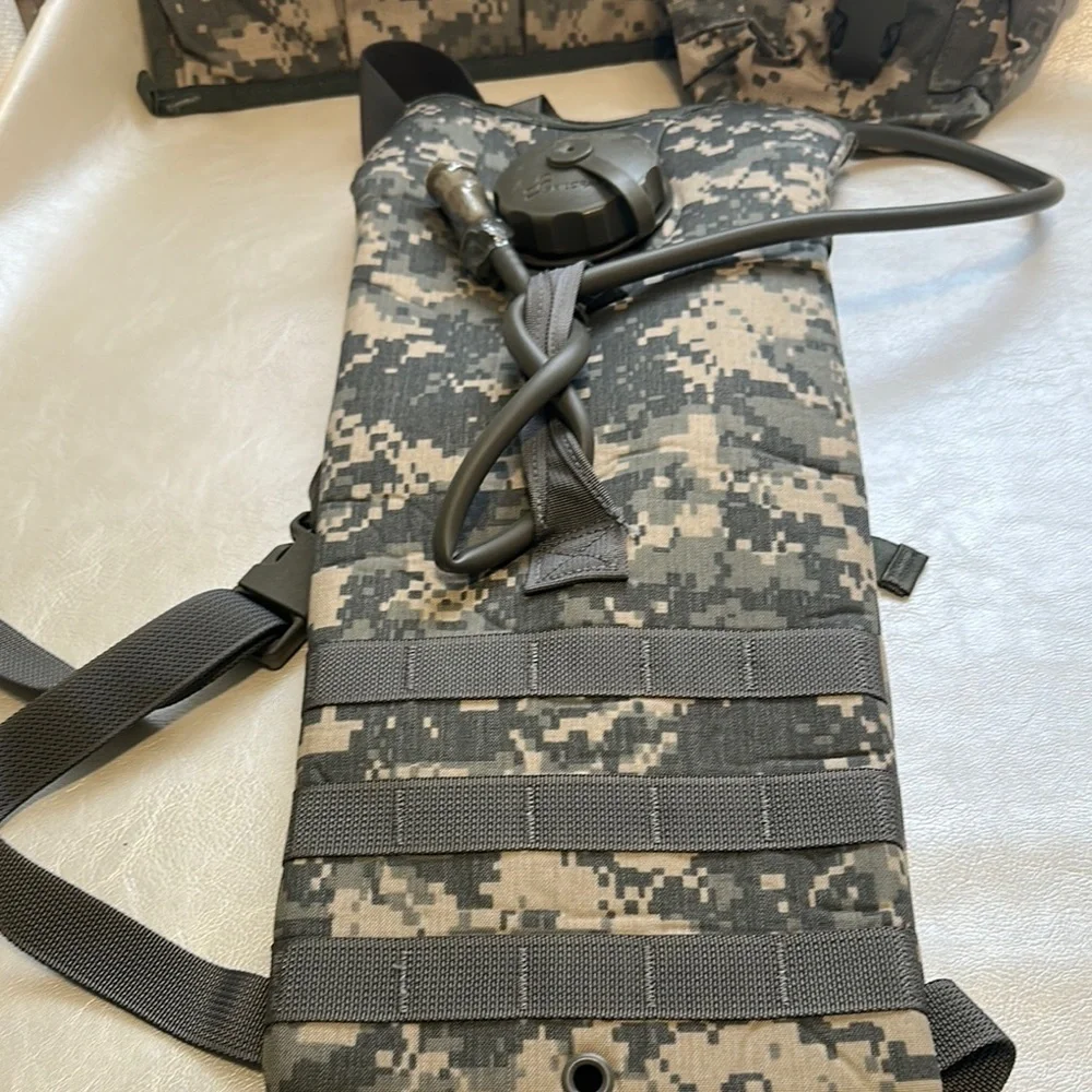 Gray and Black Tactical Backpack with MOLLE System